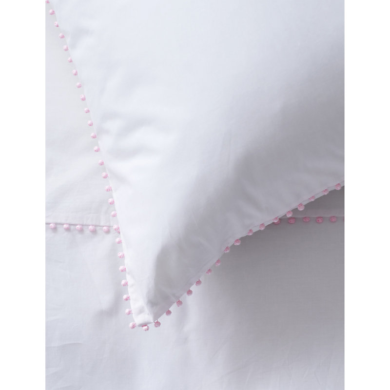 WhitePink Avignon pom Pom-embellished cot Cotton Duvet set Cot Bed