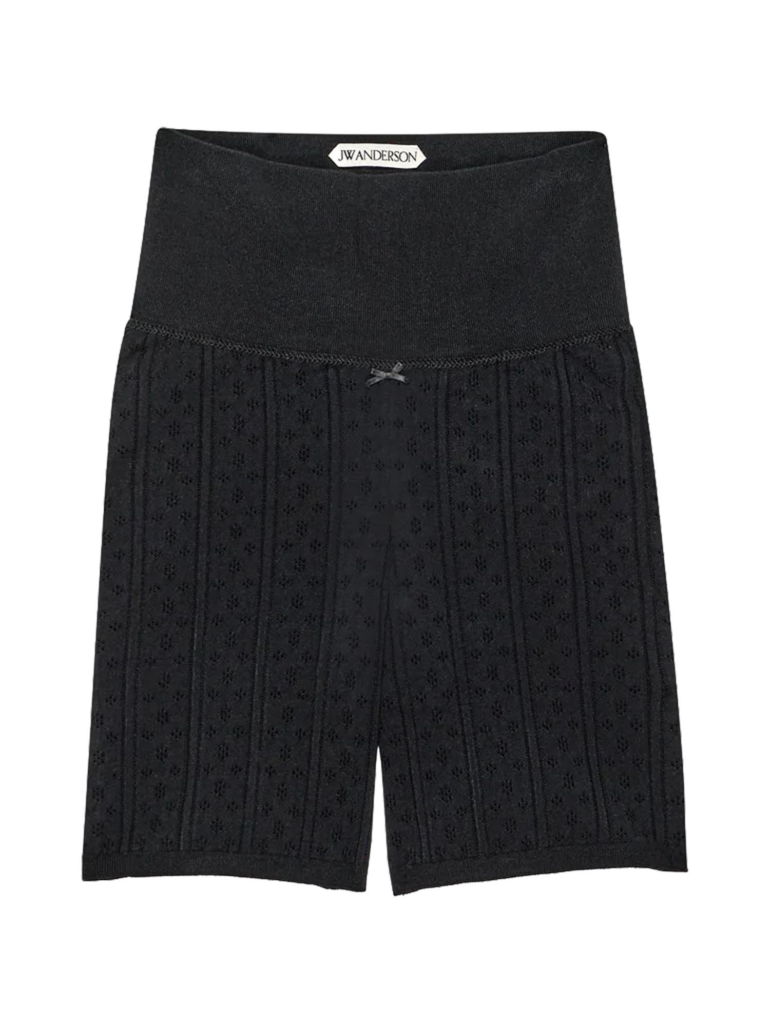 Perforated knit shorts
