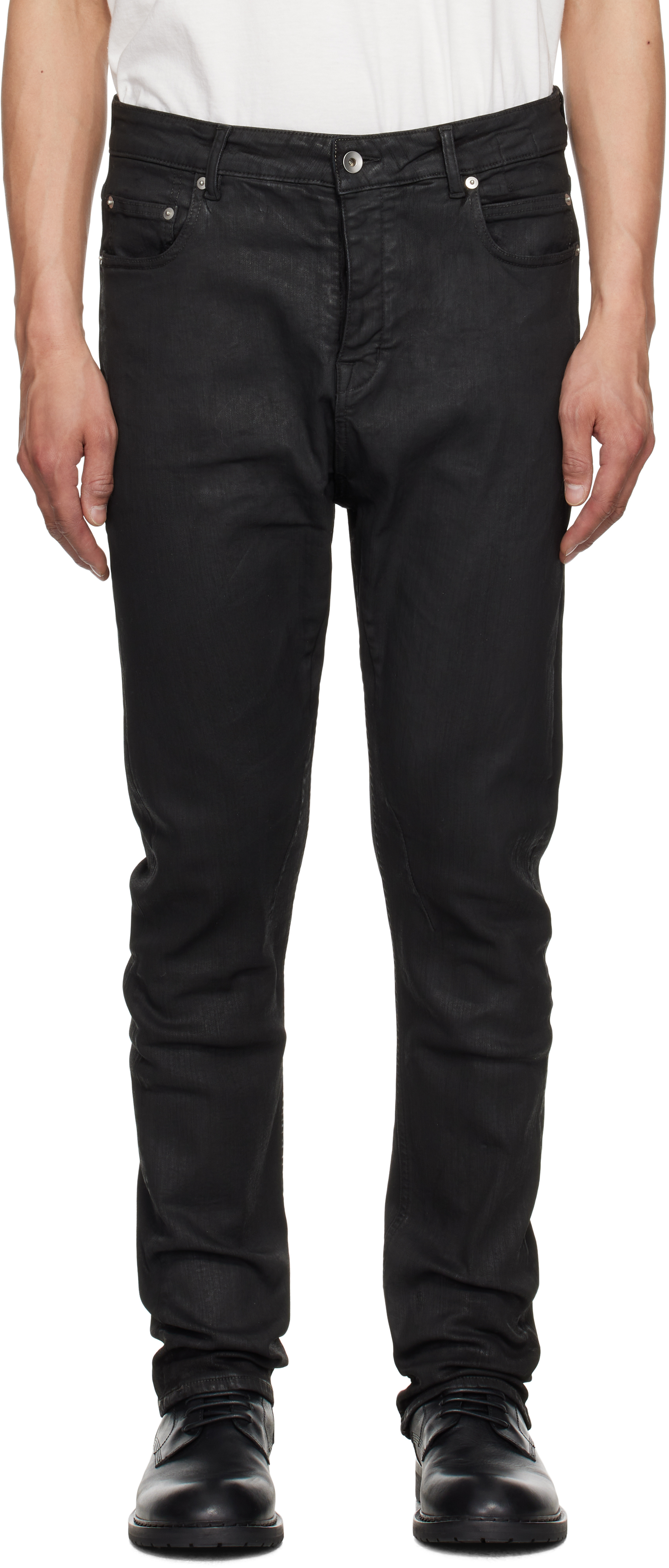 Rick Owens DRKSHDW Black Hollywood Detroit Cut Jeans