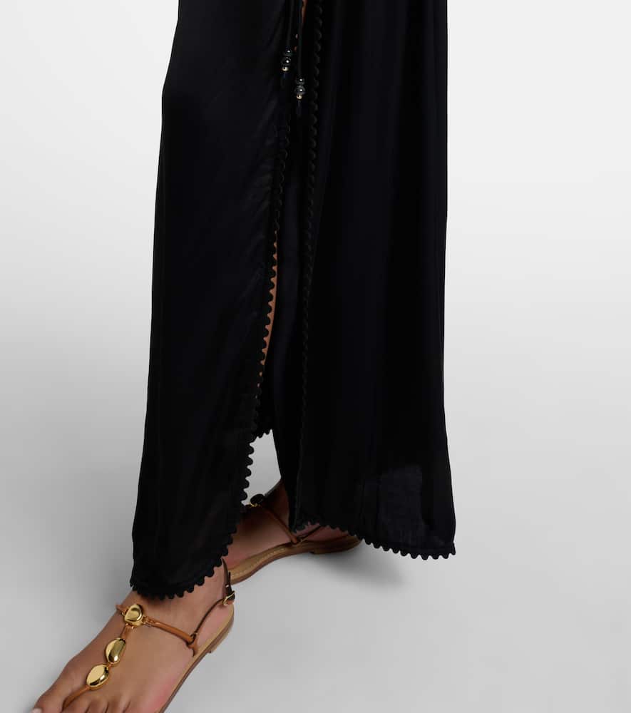 Scalloped maxi skirt