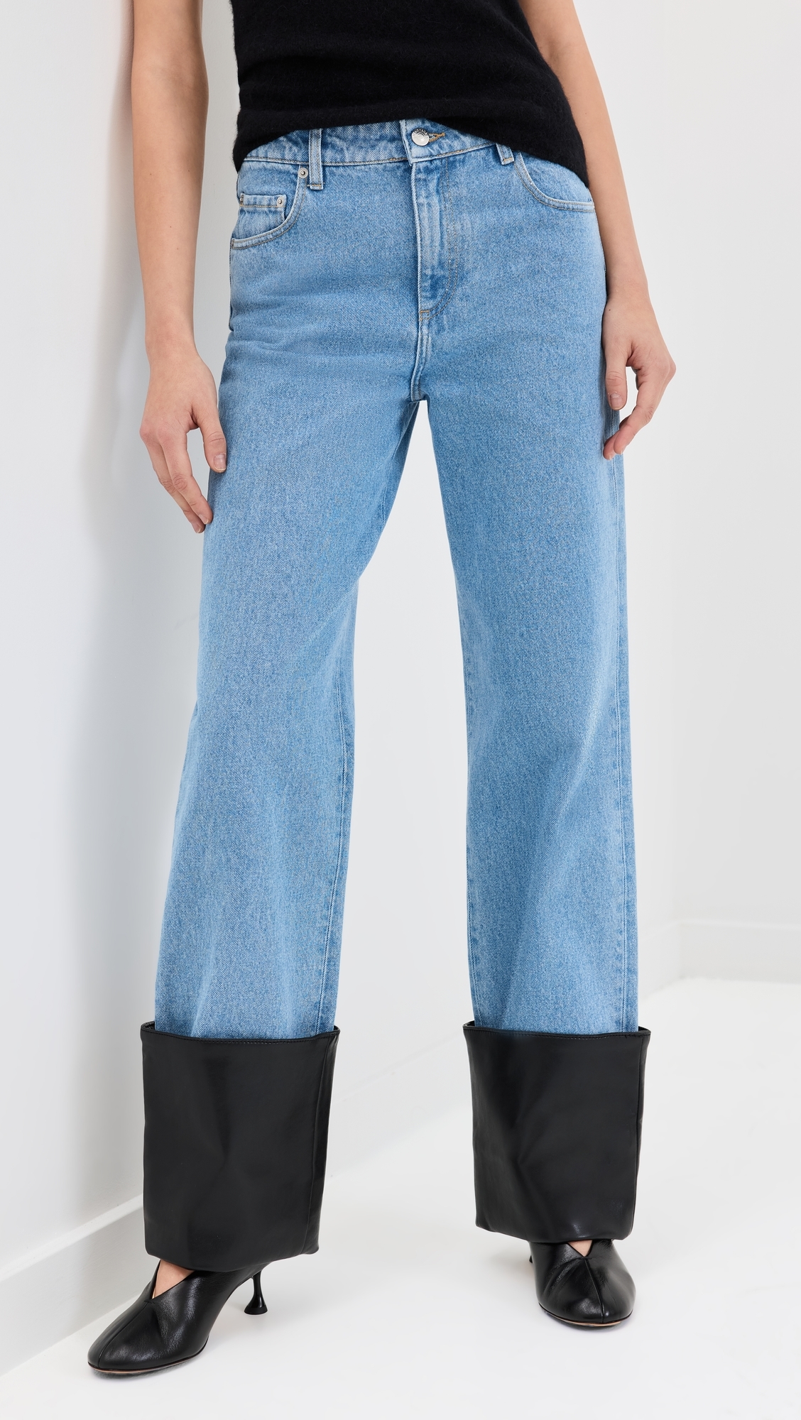 Raynee Jeans Mid Blue/Black