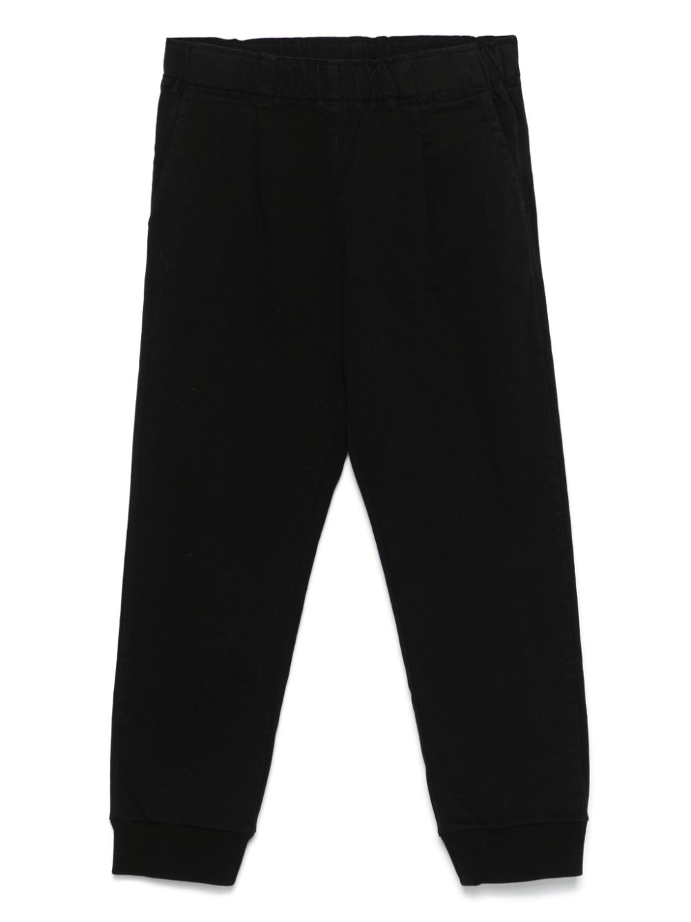 Gabardine-weave trousers - Black
