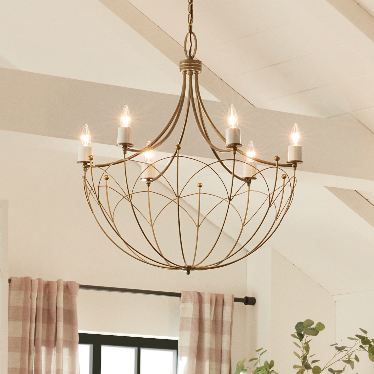 Topiary 6-Light Transitional Chandelier in Character Bronze
