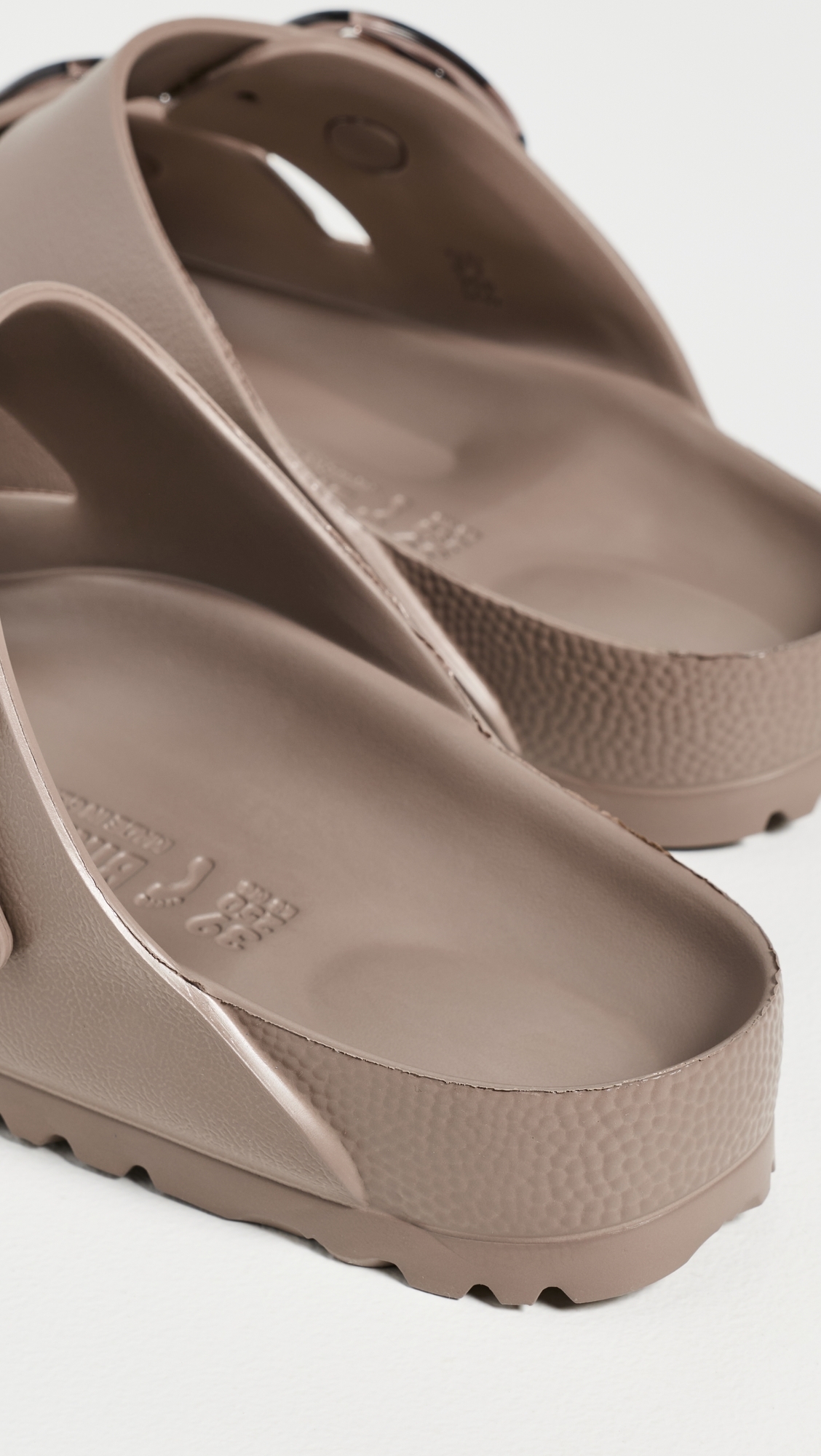 Arizona EVA Big Buckle Sandals Gray Taupe