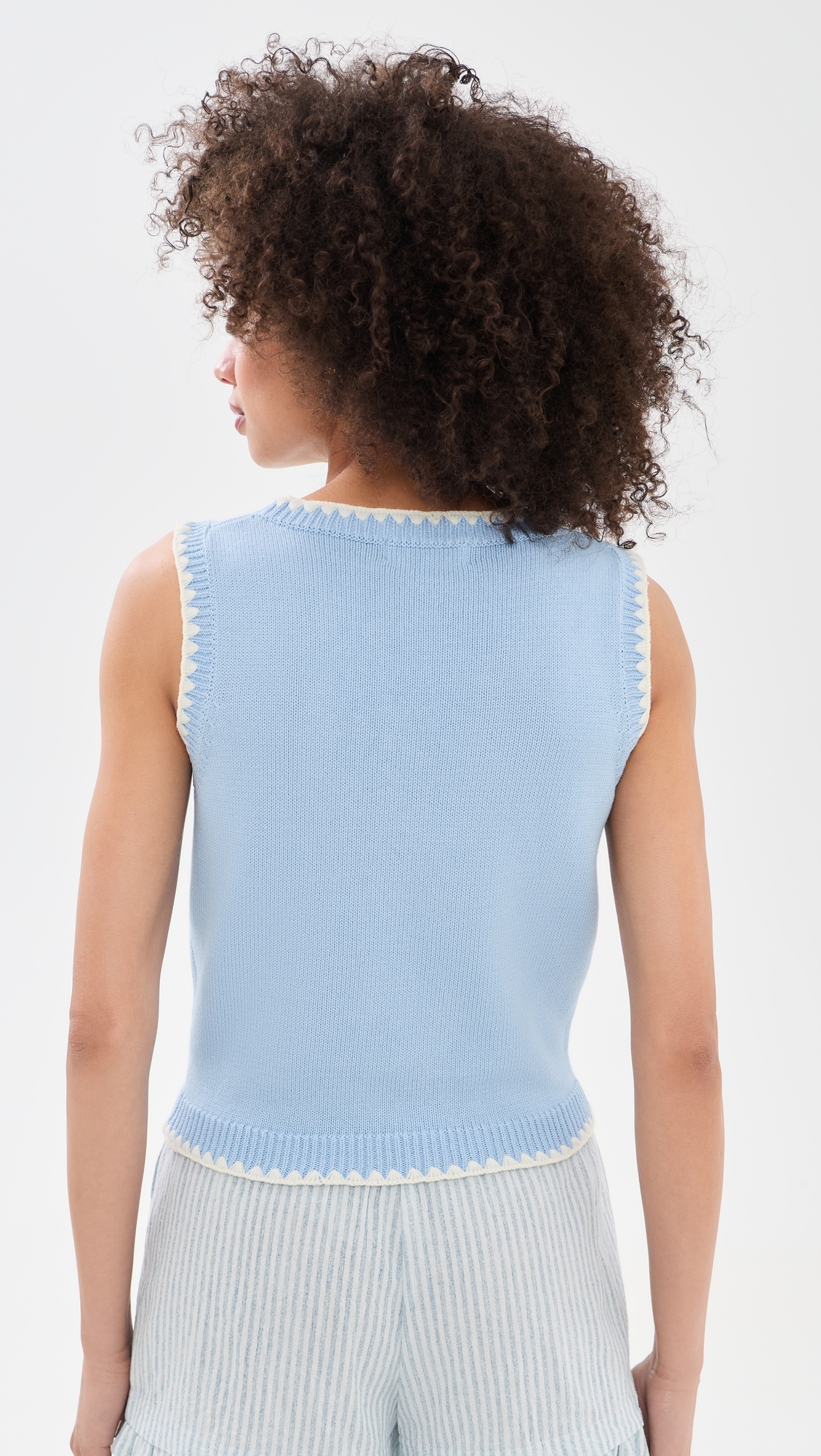 Teacup Knitted Tank Blue