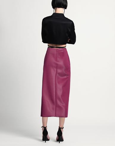 Woman Midi skirt Burgundy Size S Polyester, Cotton