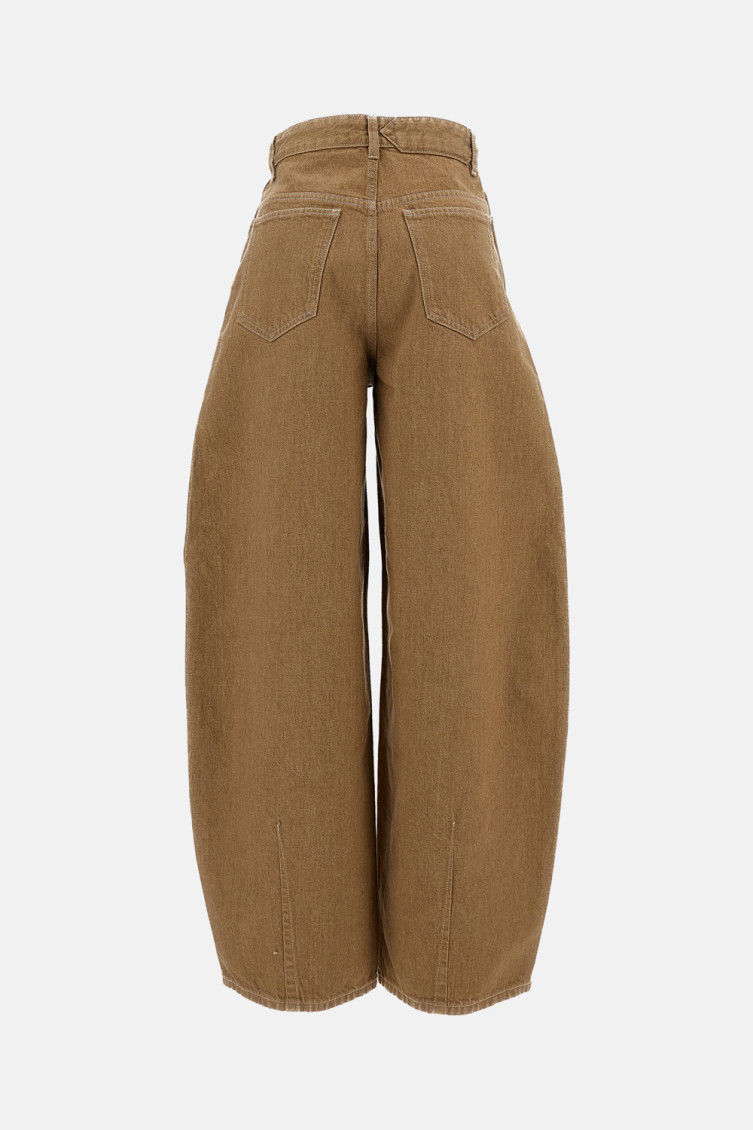 Jacquemus - denim trousers oval cut belt loop