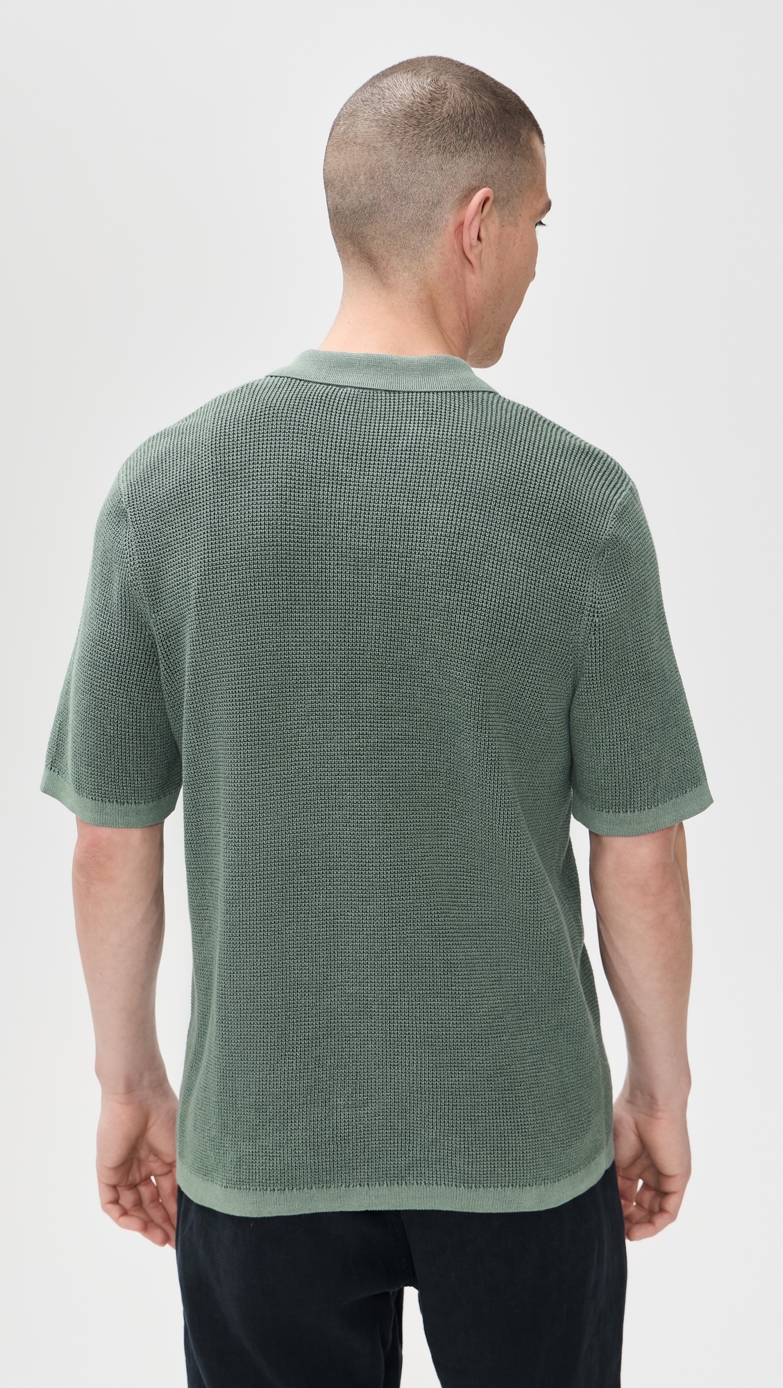 Short Sleeve Sunwashed Sweater Shirt Mountain Olive