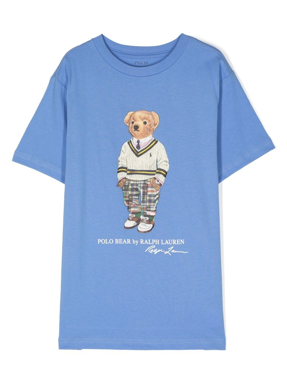 Polo Bear-print short-sleeved T-shirt - Blue
