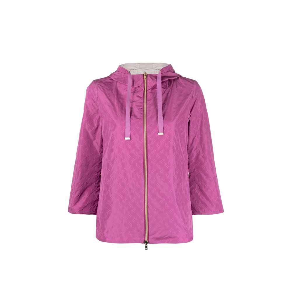 Quilted Polyester Raincoat — Pink