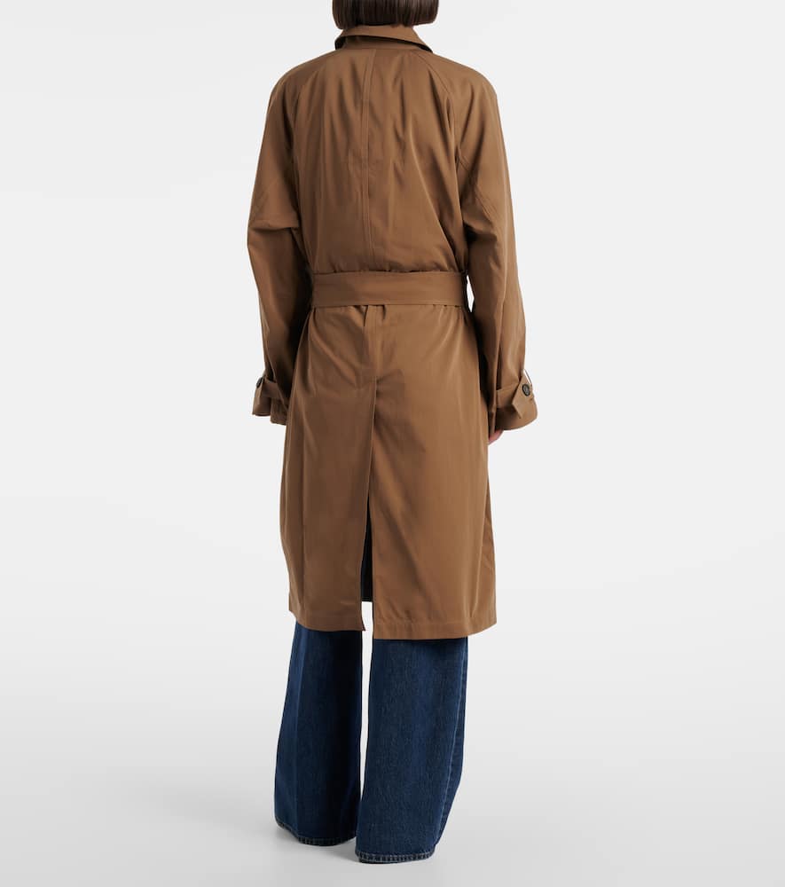 Belted cotton trench coat