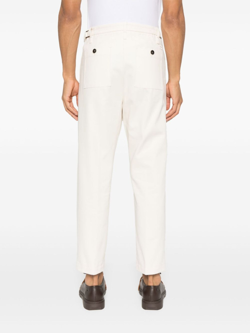 Off White Tapered Leg Pants