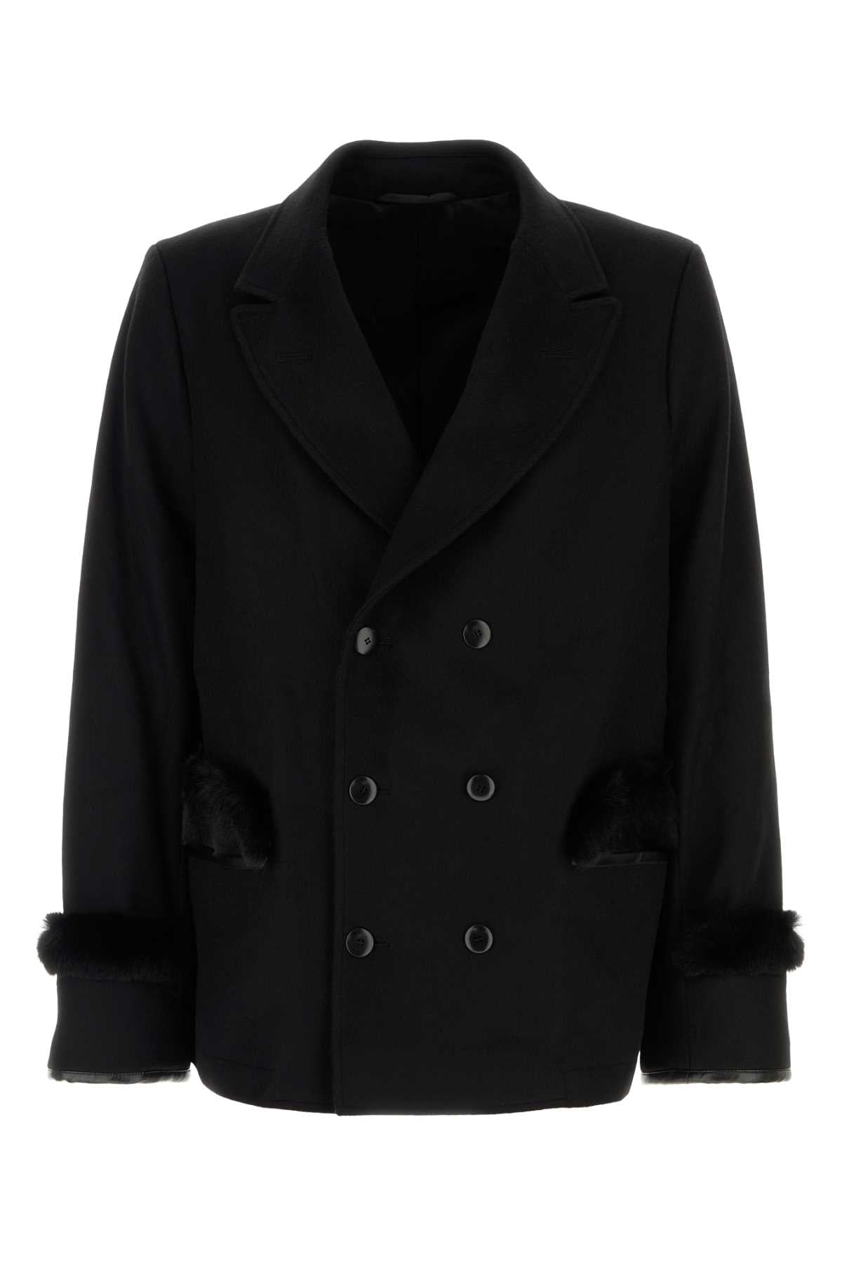 Peacoat Coat — Black