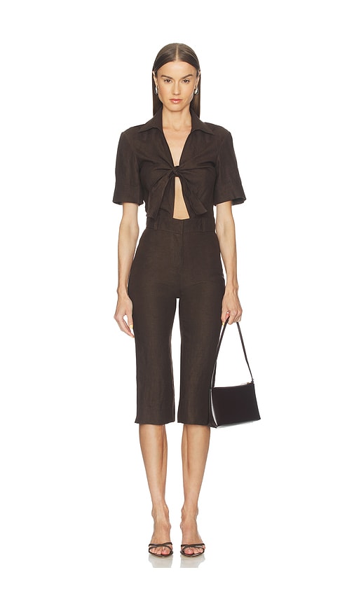 SELMACILEK Polo Jumpsuit in Brown. - M also in L