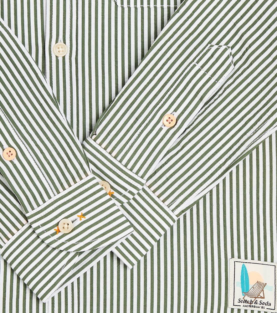 Scotch & Soda Kids Striped seersucker shirt