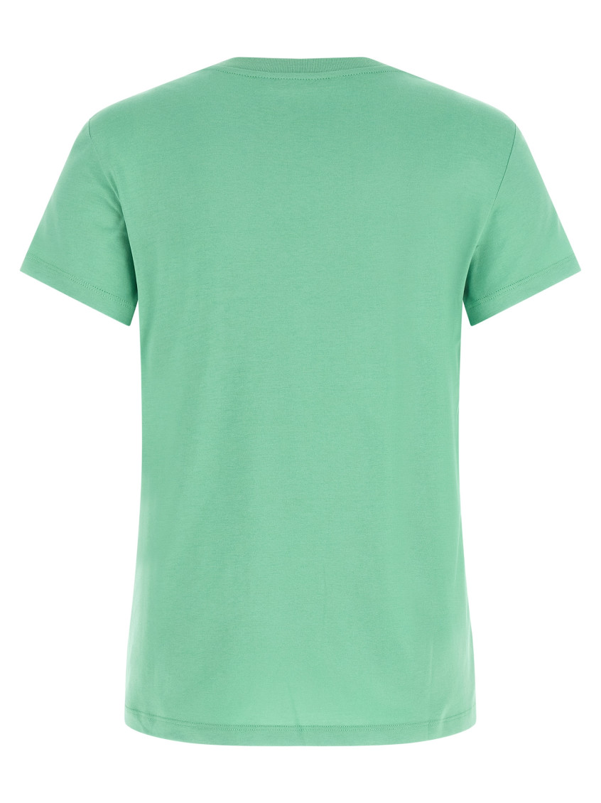 Green Embroidered Crew Neck T-Shirt