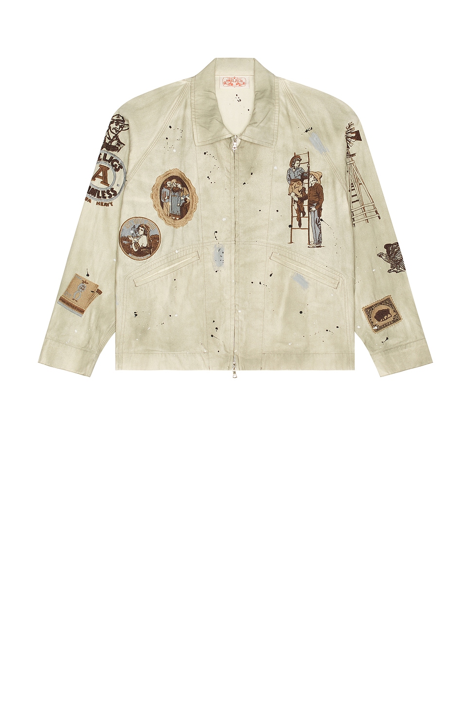 Samuel Zelig Western Zip Jacket in White. XXL/2X also in L, M, XL/1X