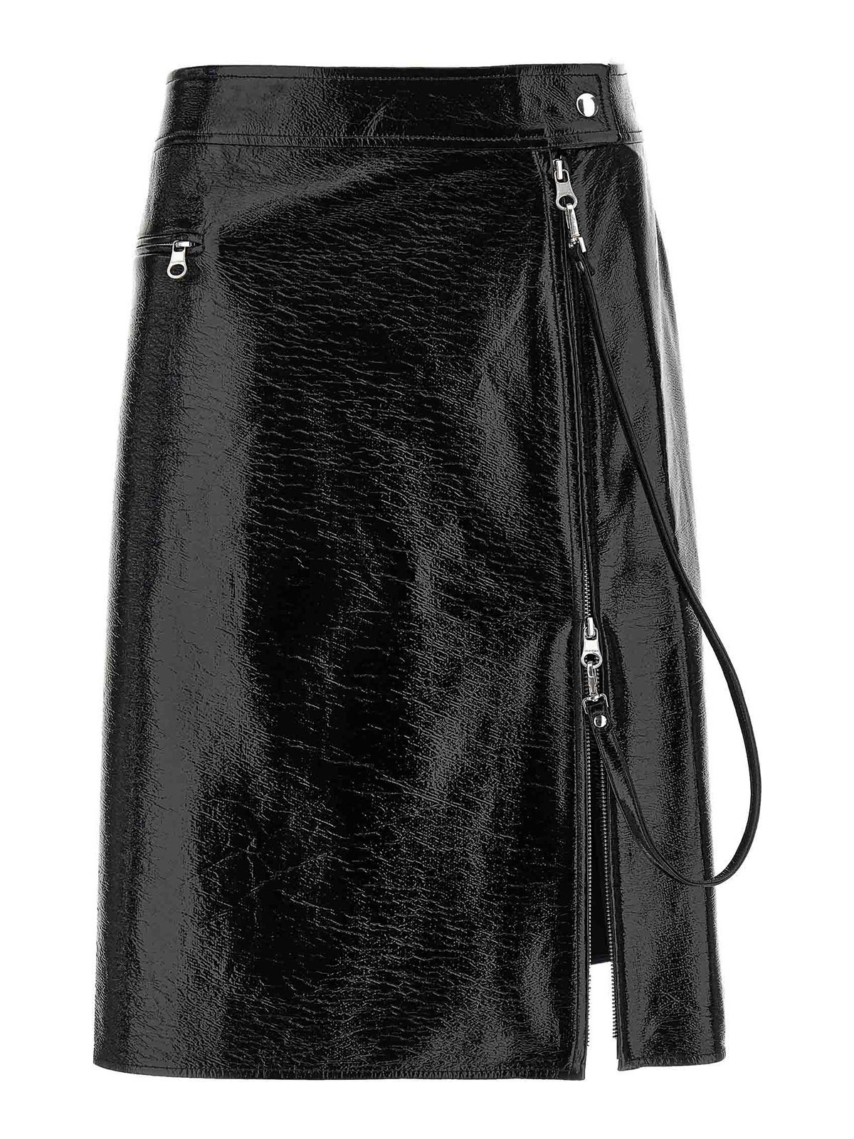 Zipped Vinyl Skirt