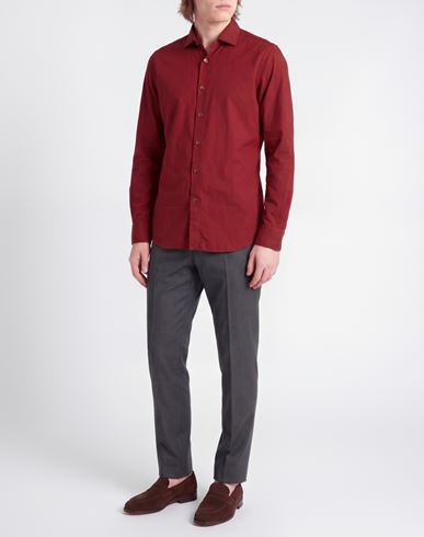 Man Shirt Burgundy Size 15 ½ Cotton