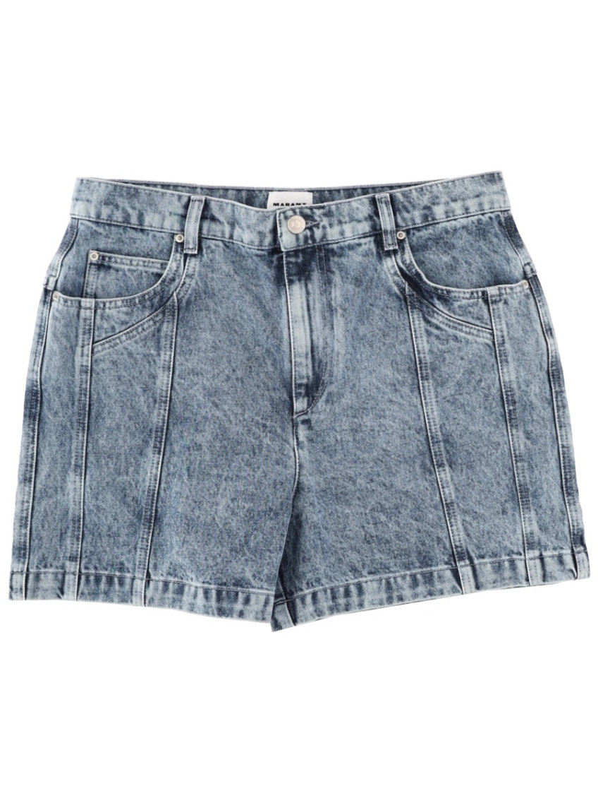 Blue Solid Shorts