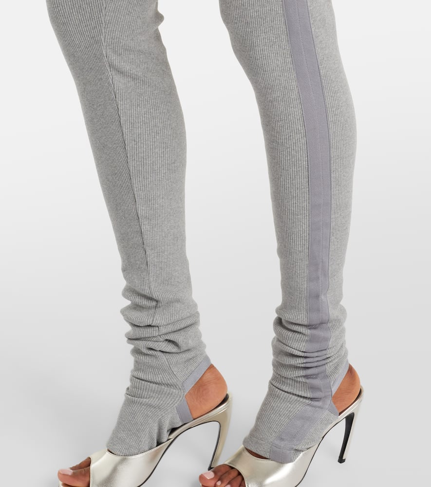 High-rise cotton jersey stirrup leggings