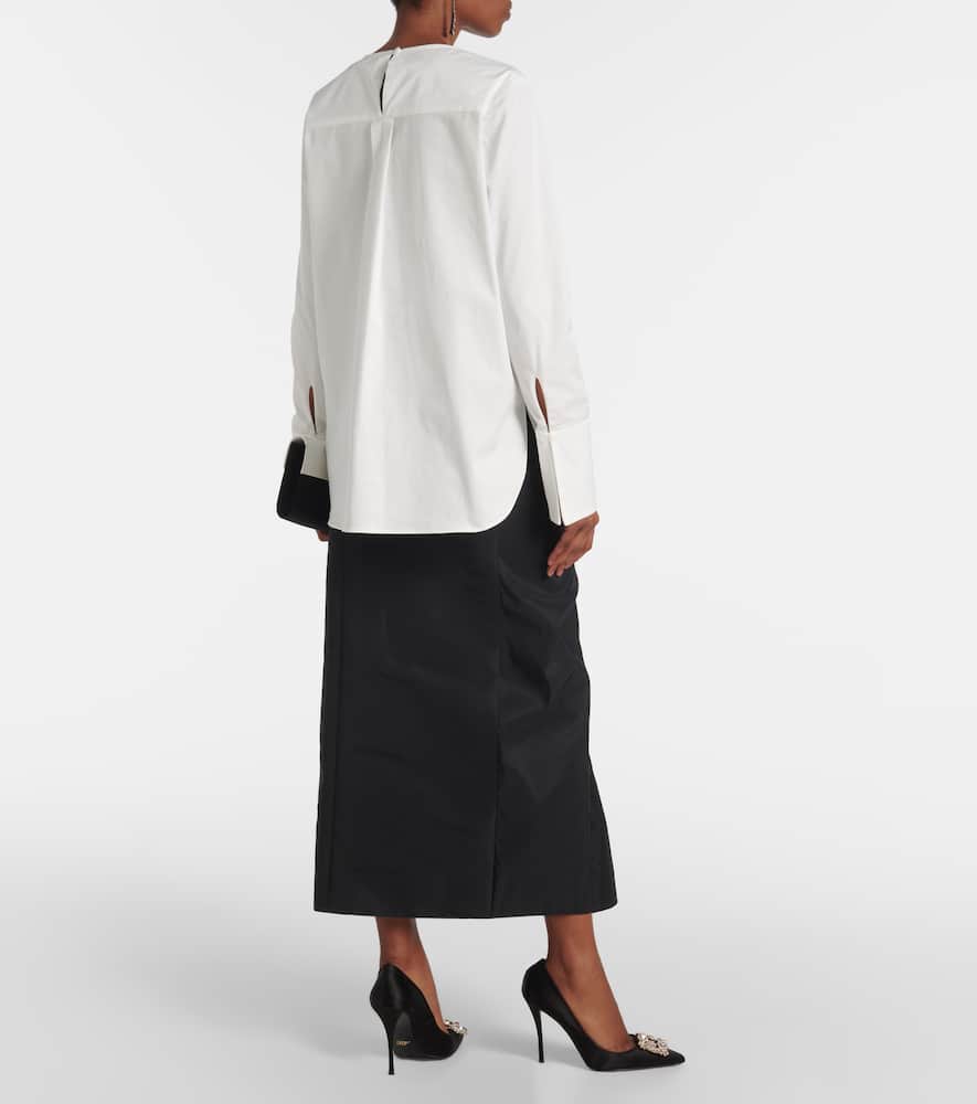 Embroidered cotton blouse