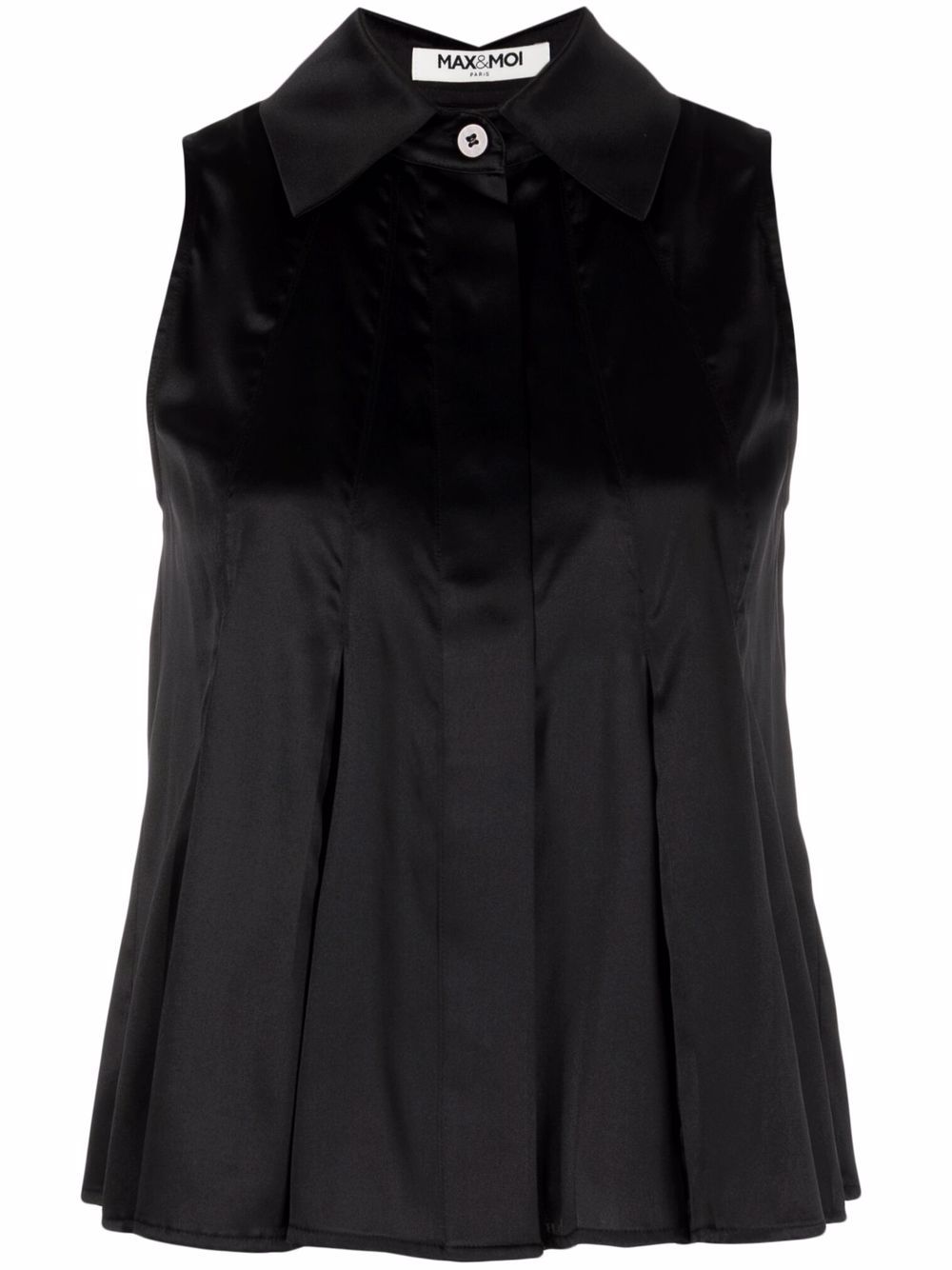Max & Moi sleeveless silk blouse - Black