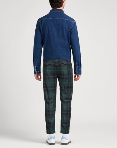 Man Pants Green Size 34 Polyester, Polyamide, Viscose, Wool, Elastane