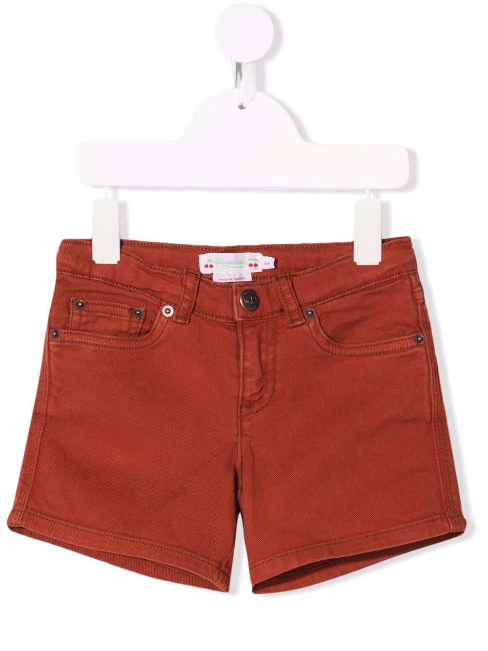 Mid-rise shorts - Brown