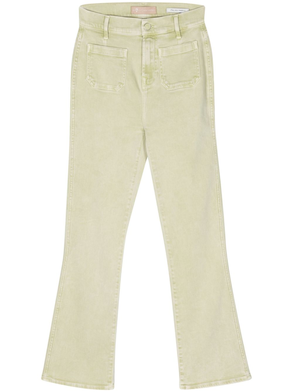High-rise slim-kick jeans - Green