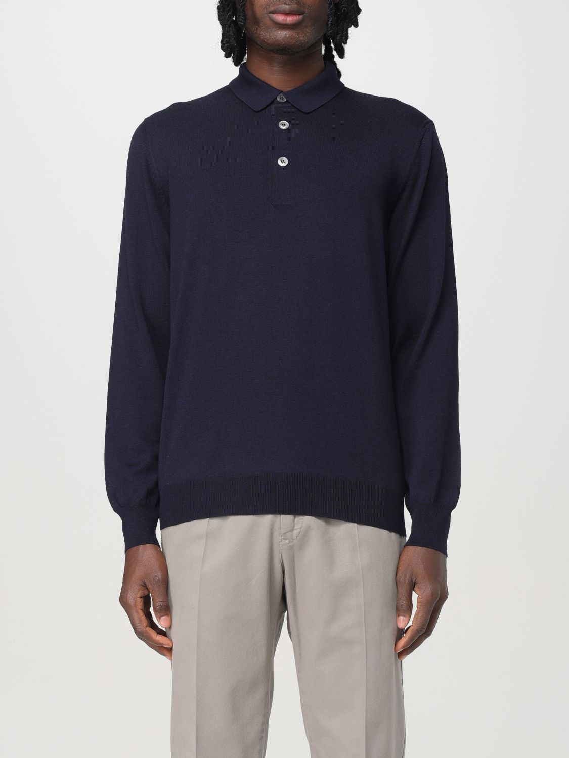 Lardini virgin wool polo shirt - グレー