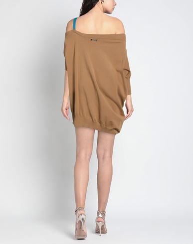 Woman Mini dress Camel Size M Viscose, Polyester