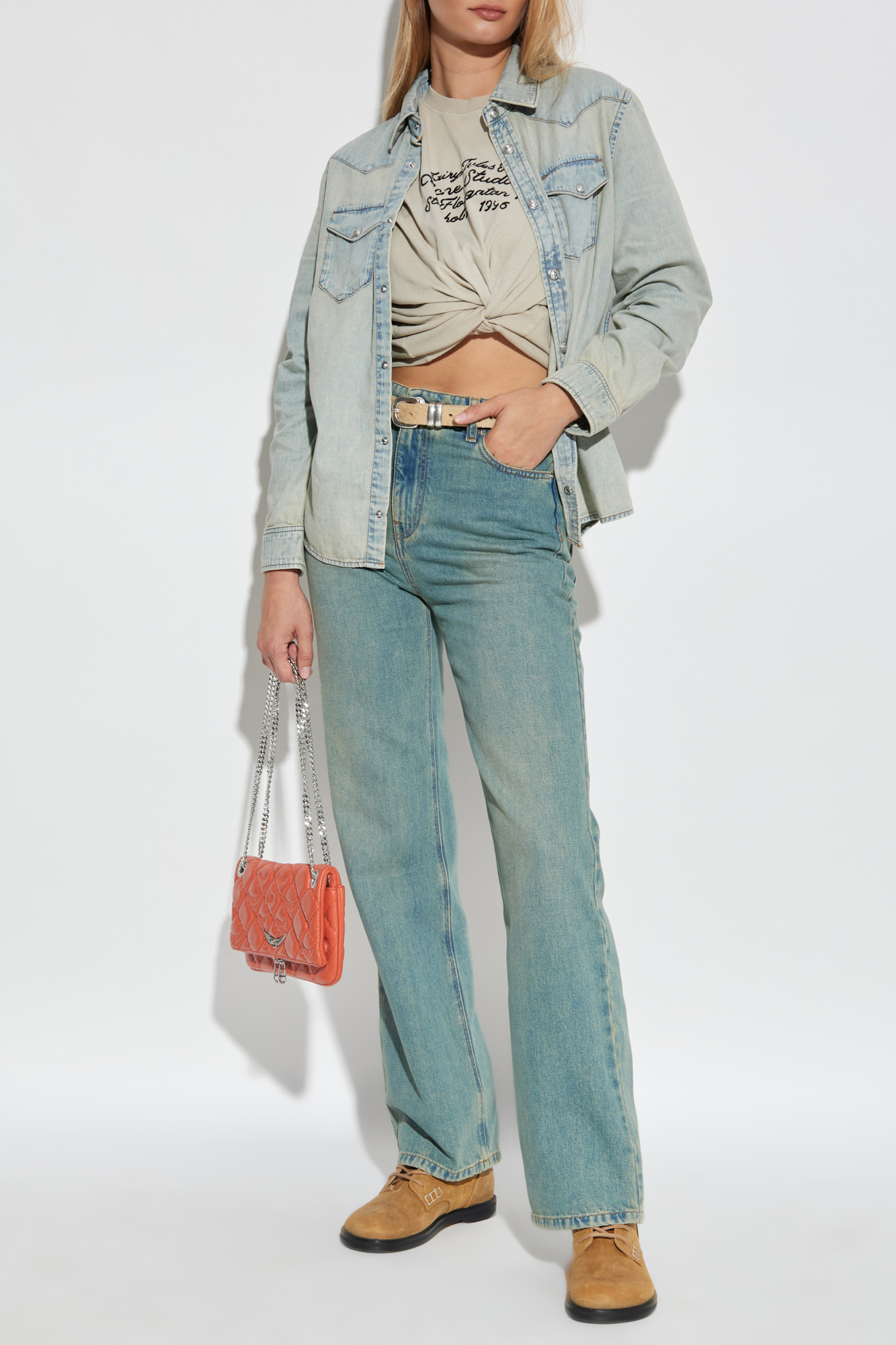 Denim Shirt `Saby`, Women's, Light Blue