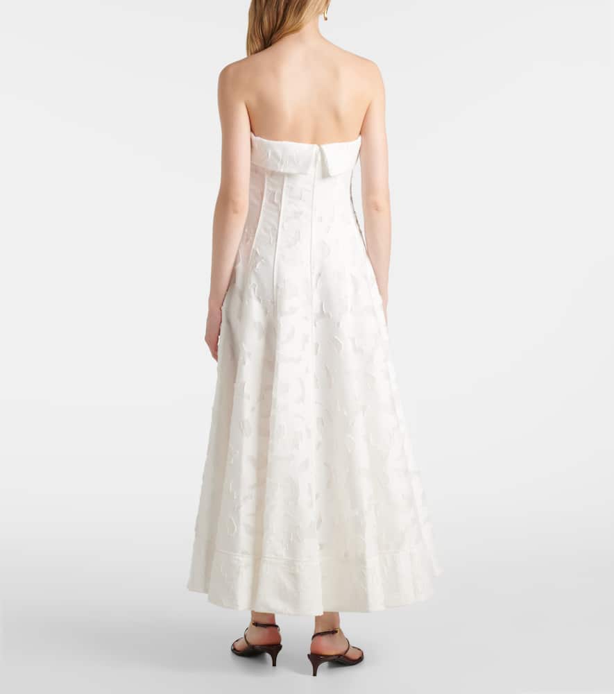 Imogen jacquard bustier dress