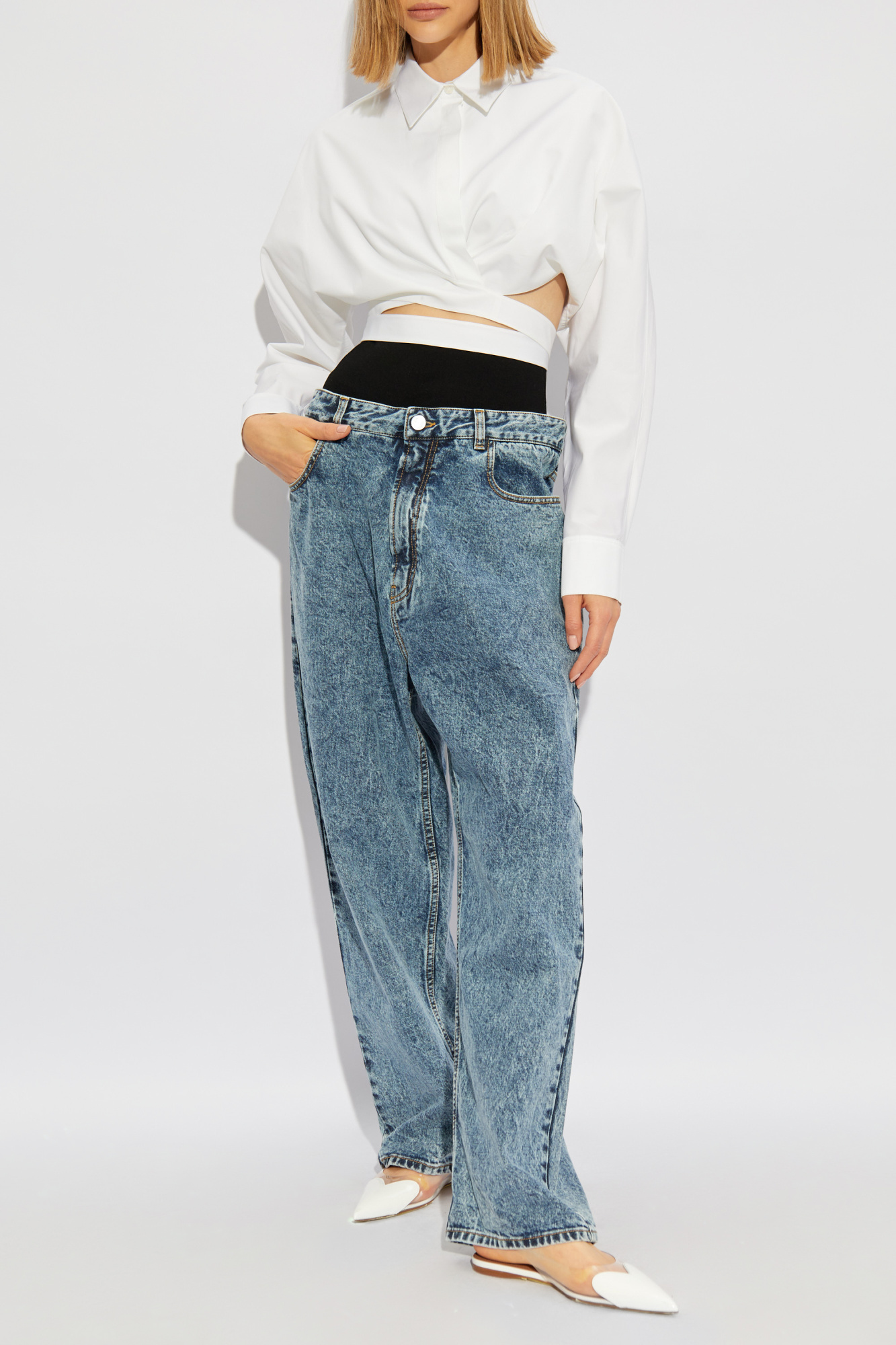 High-Waisted Jeans, Women's, Blue