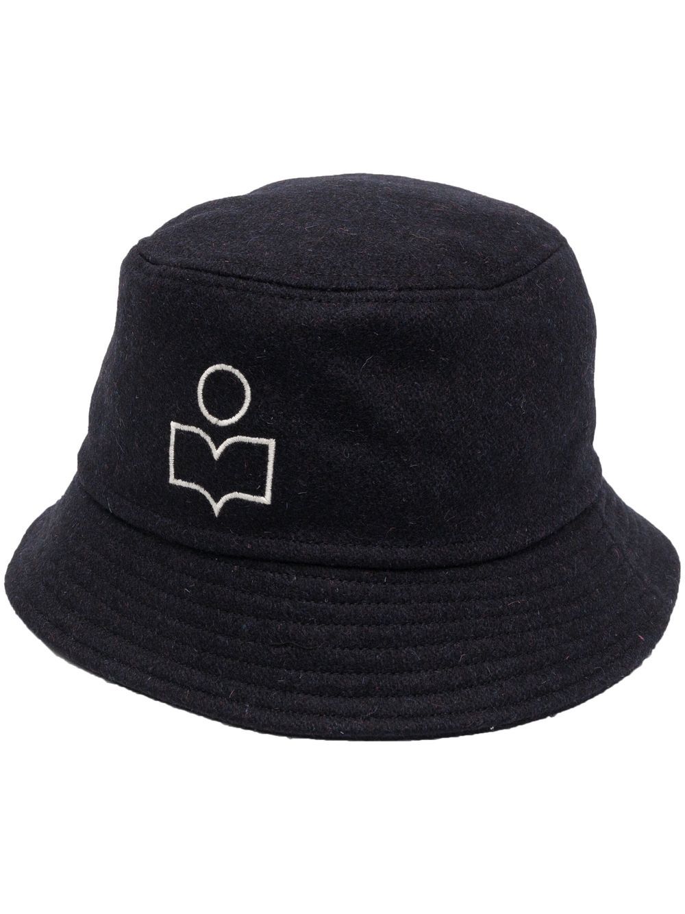 Logo-patch bucket hat - Blue