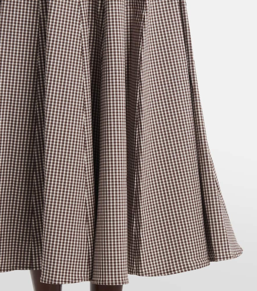 Wells checked midi dress