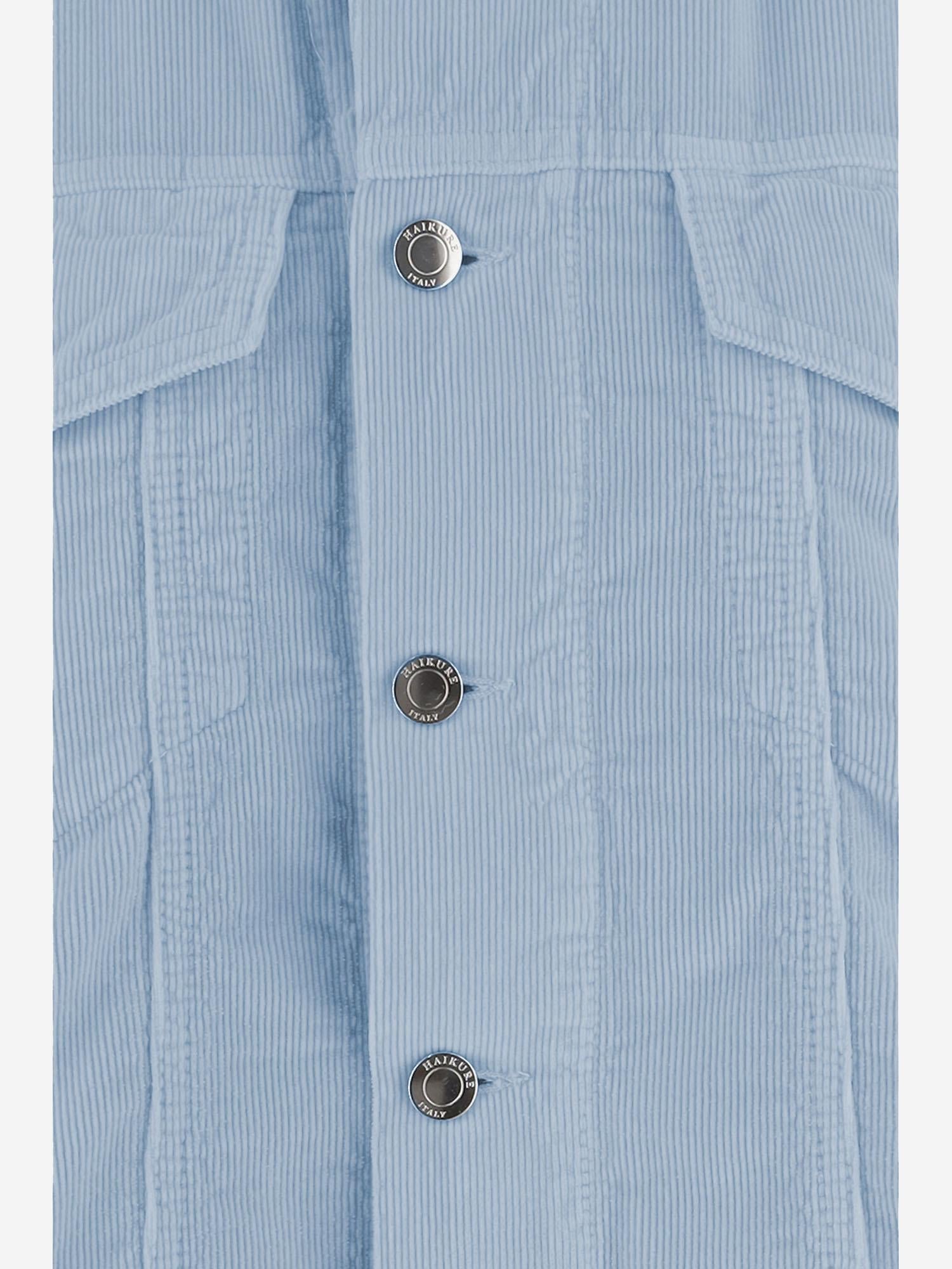 Cotton Velvet Jacket — Blue