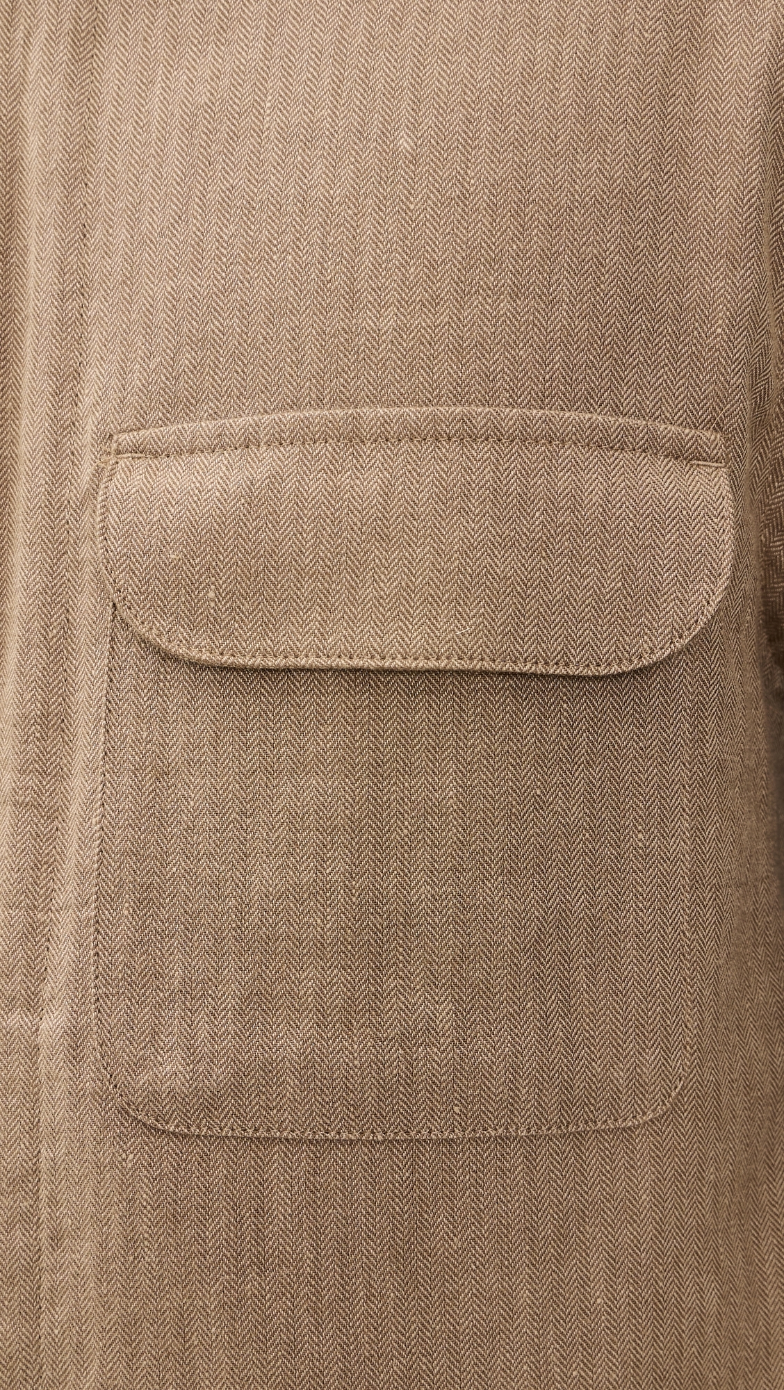 Herringbone Linen Zip Jacket Olive