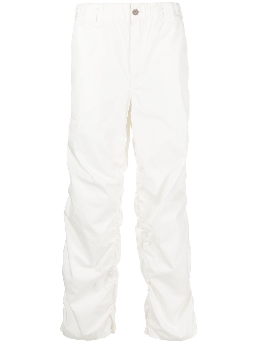 Straight-leg draped trousers - Neutrals