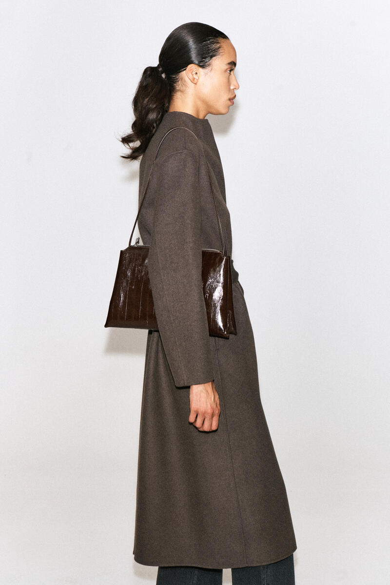 Pavilion Shoulder Bag - Eel-Effect Leather