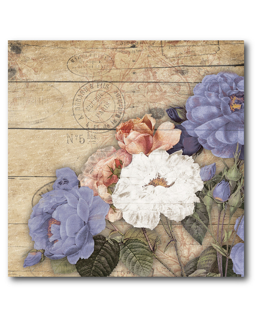 Wall Decor "White & Purple Floral II"