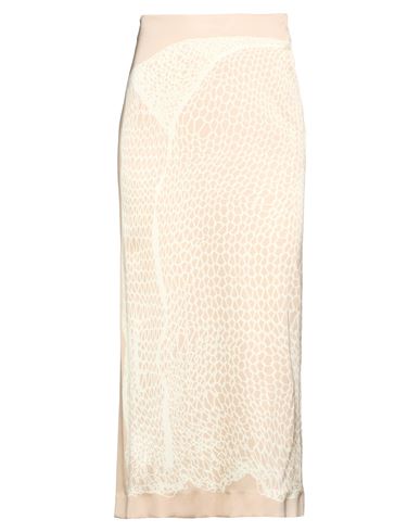 Woman Midi skirt Ivory Size 4 Viscose, Elastane