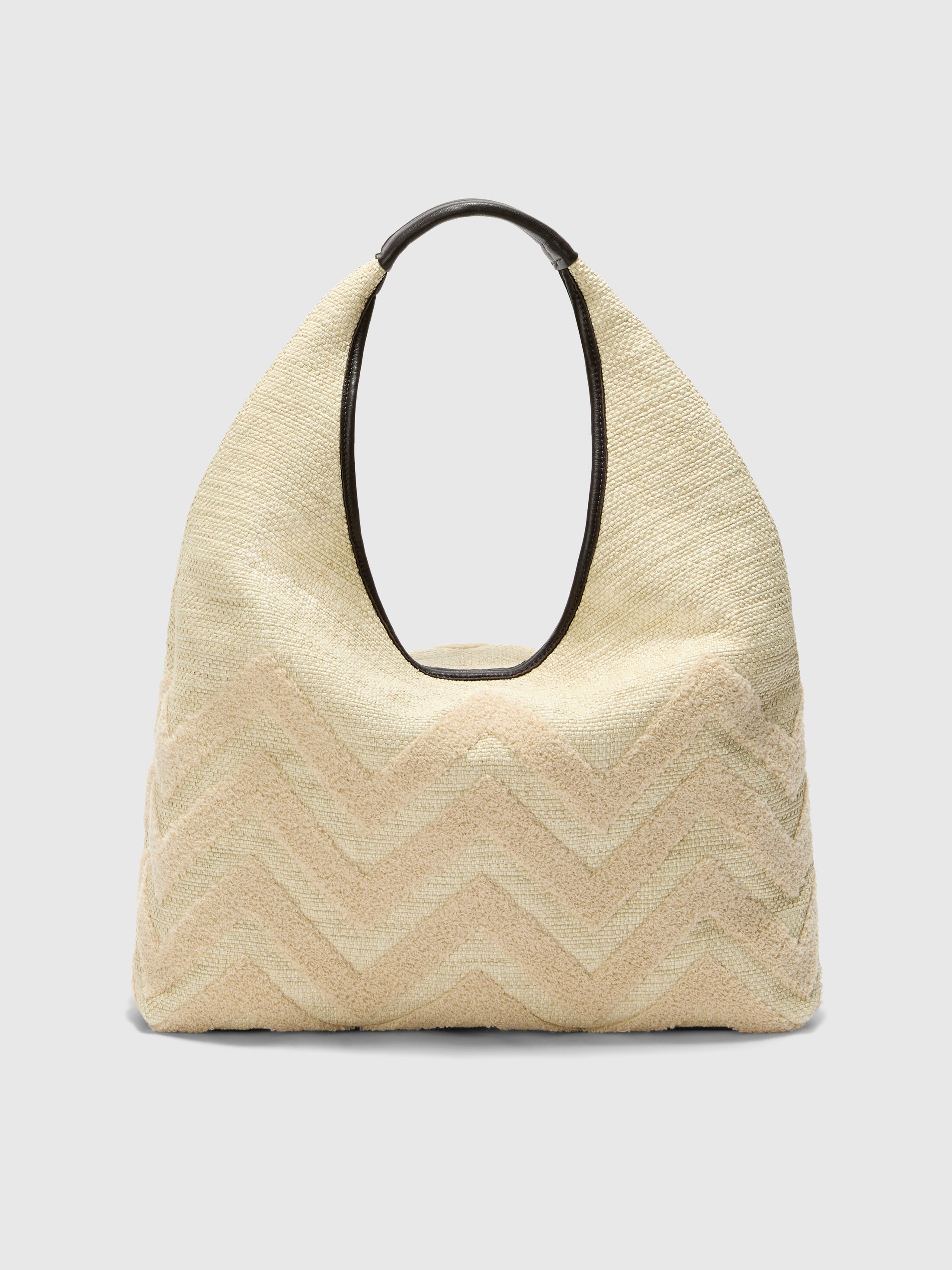 Missoni - Leather and canvas hobo bag, Women, Multicoloured, : UNIC