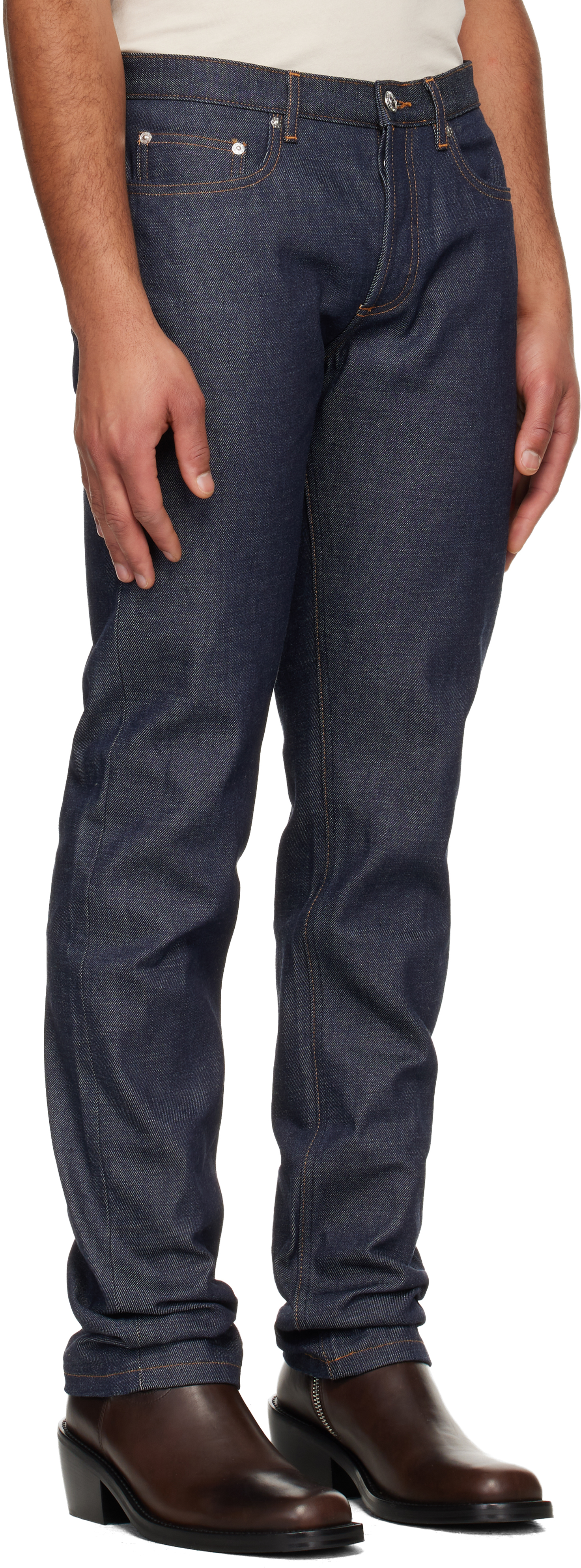 A. P.C. Navy New Standard Jeans