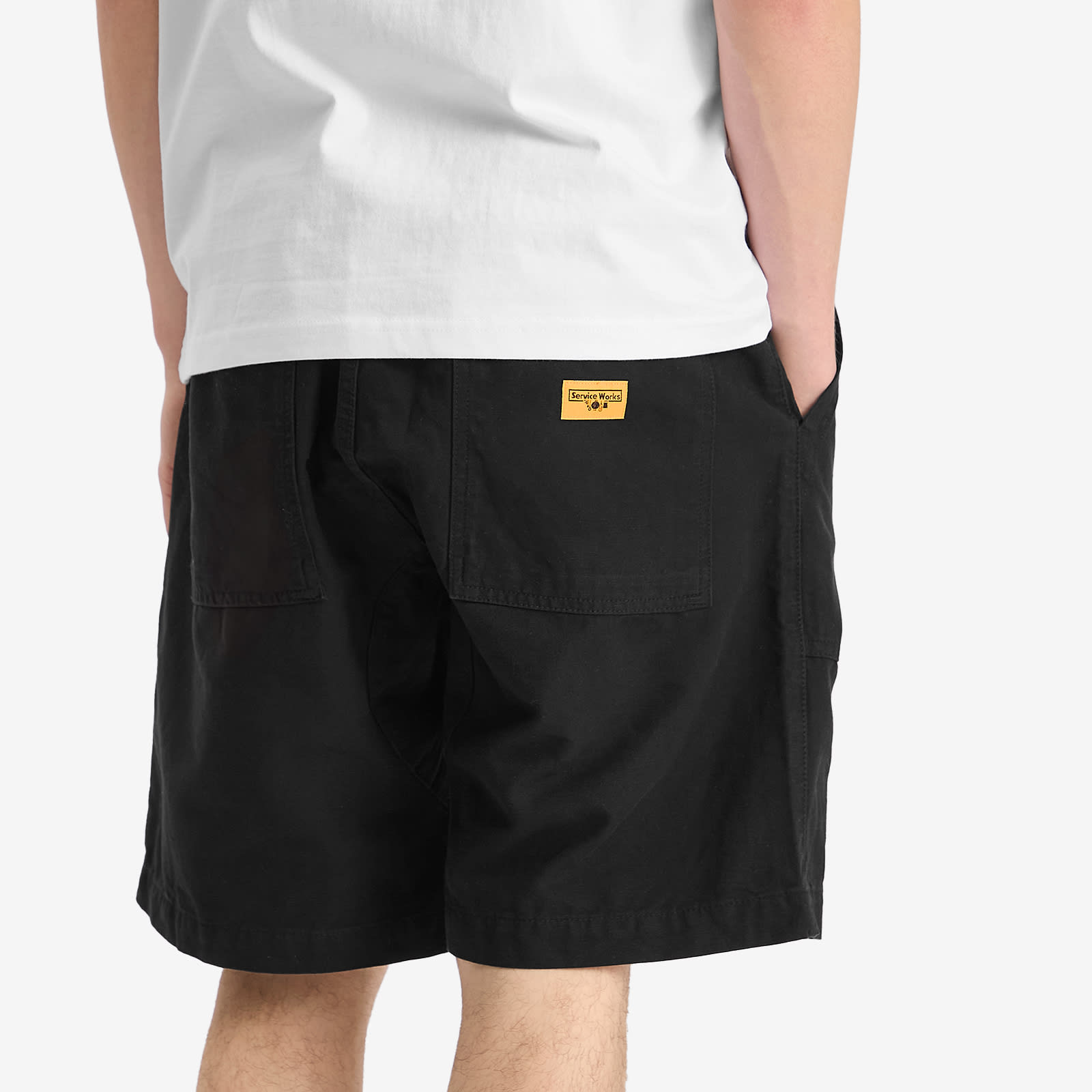Service Works Men's Canvas Chef Short in Black