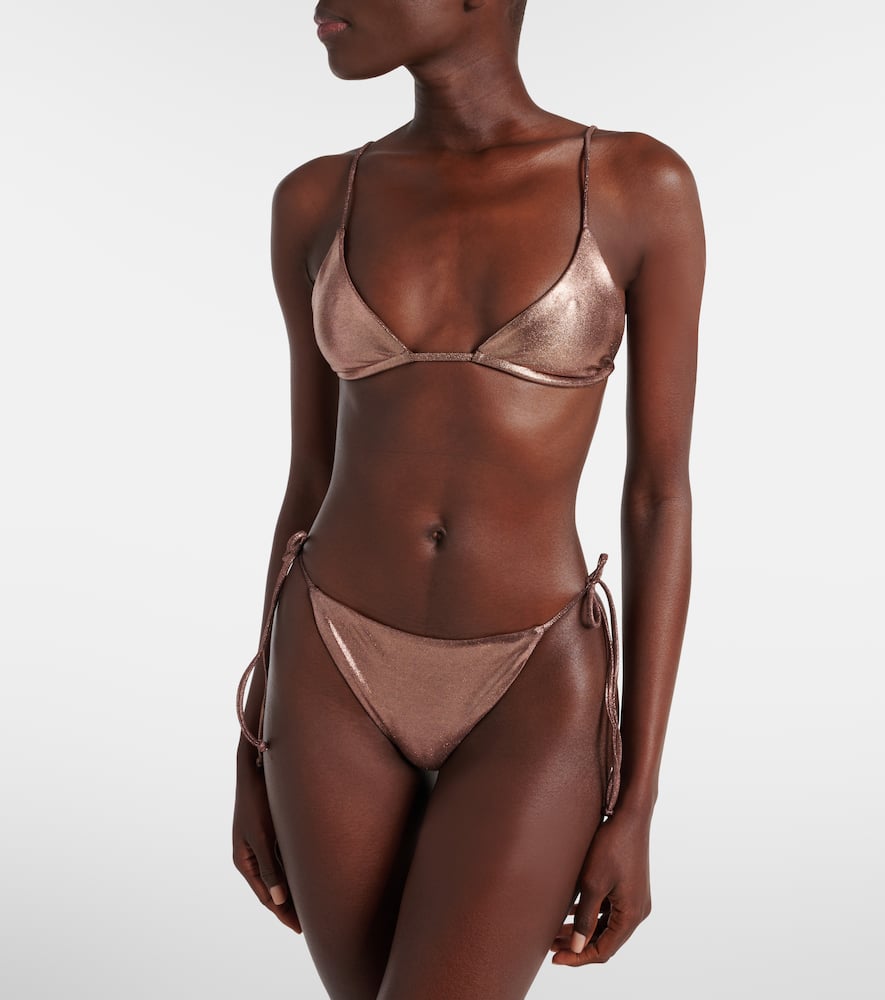 Ties lamé bikini bottoms