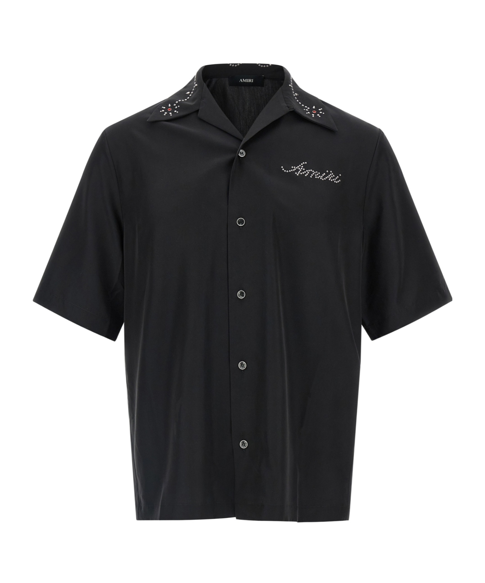 Rhinestone Logo Short-Sleeve Shirt