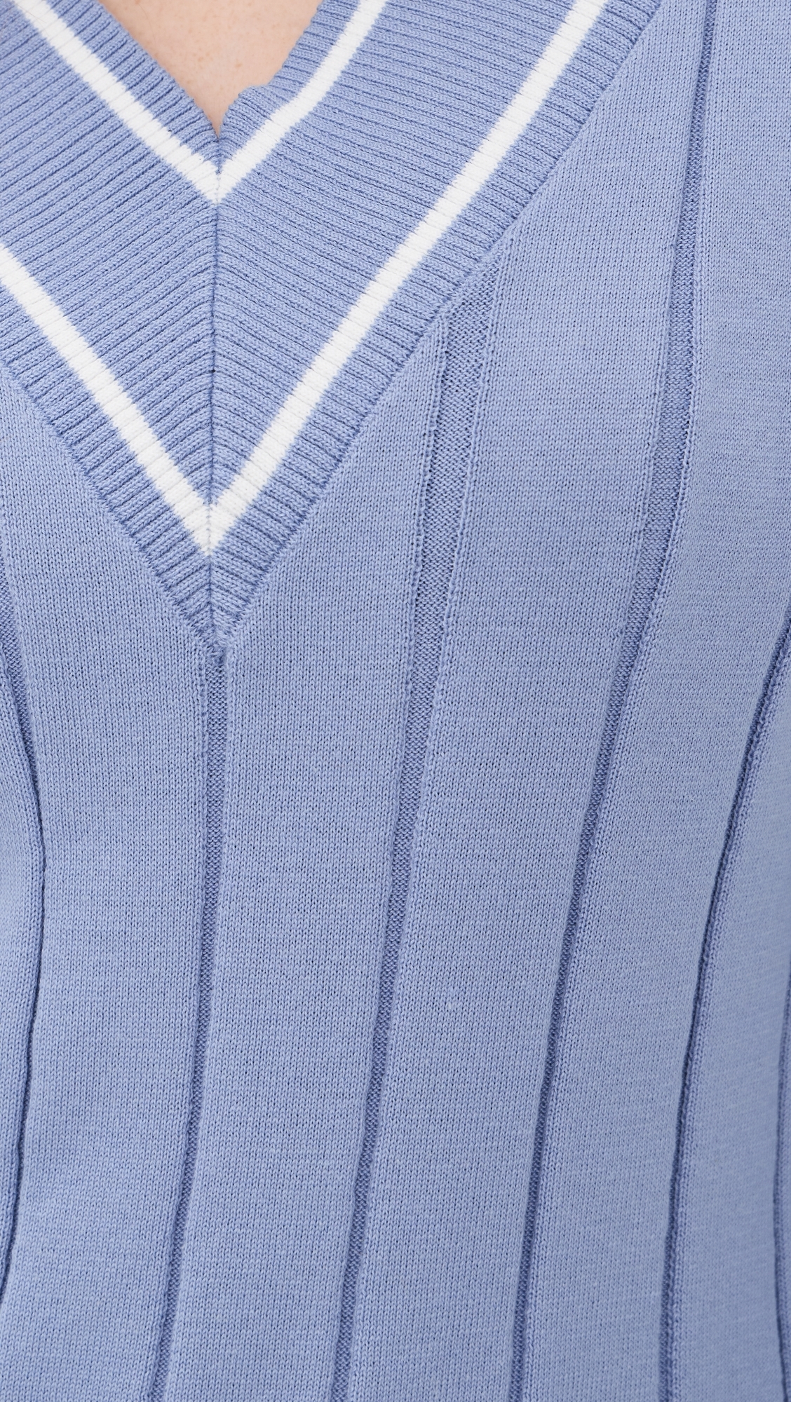 Varsity Cable Knit Sweater Hydrangea Blue