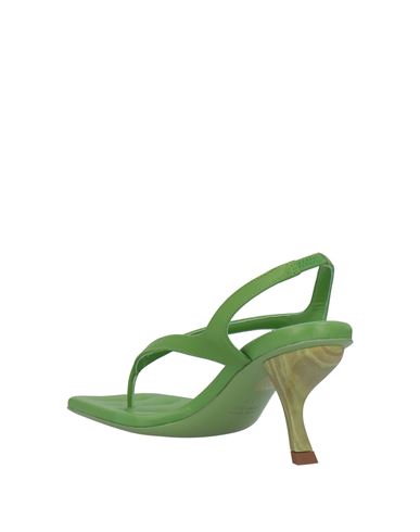 Woman Thong sandal Green Size 10 Leather